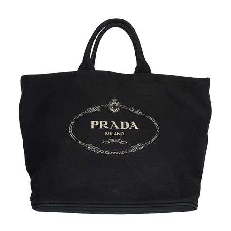 prada canvas tote large